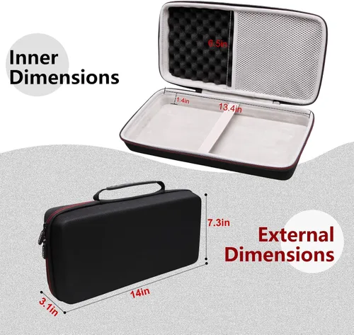 Miniatura 2 de LTGEM - Funda compatible con Logitech POP ICON Combo combo de teclado y mouse Bluetooth, bolsa de almacenamiento de viaje para oficina, color negro