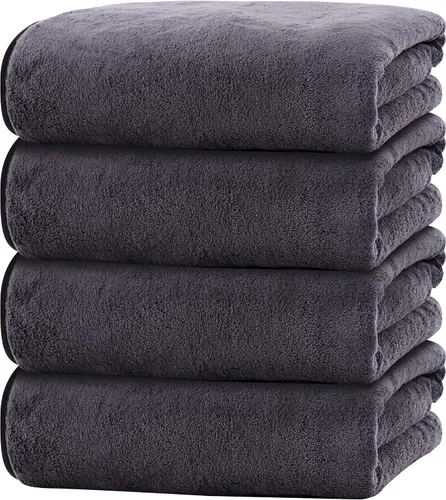Miniatura 11 de Cosy Family Juego de toallas de microfibra de 8 piezas, 2 toallas de baño, 2 toallas de mano y 4 paños de lavado, toallas ultra suaves y altamente