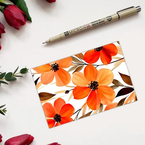 Miniatura 9 de PARTH iMPEX 36 tarjetas de notas florales en blanco con sobres - 10x15 cm Tarjetas de felicitación para todas las ocasiones, flores de acuarela