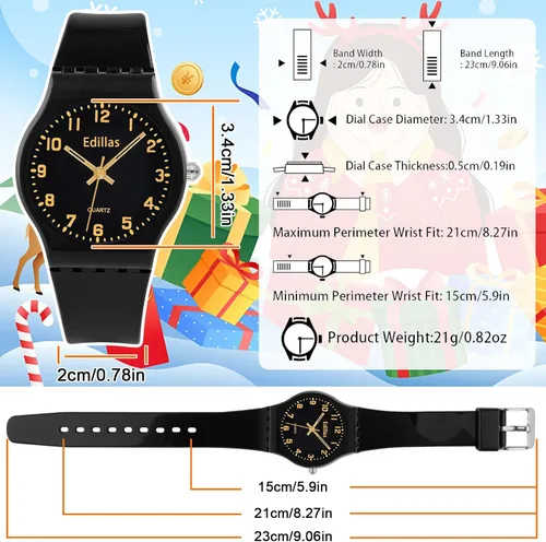 Miniatura 4 de Edillas Kids Analog Watch for Girls Boys Waterproof Learning Time Wrist Watch Easy to Read Time Wrist Watches for Children