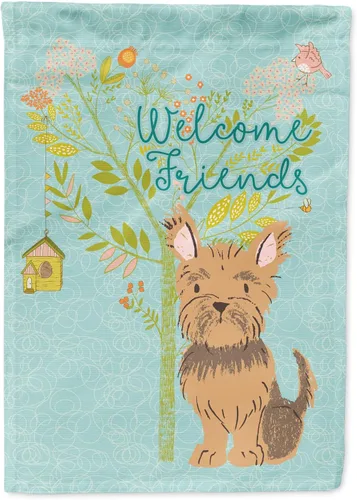 Miniatura 73 de Caroline's Treasures BB7594GF Bandera de jardín de Husky siberiano con texto en inglés "Welcome Friends" - Bandera decorativa para patio exterior