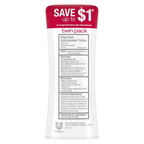 Miniatura 2 de Dove Advanced Care - Desodorante antitranspirante para mujer, Paquete doble Revive, 72 horas de protección contra el sudor y el olor, 2.6 onzas