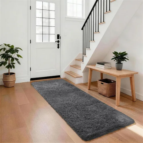 Miniatura 9 de Ophanie Alfombra Verde de Césped, Alfombras de Área para Dormitorio, Alfombra Shag Esponjosa de 4x6 pies, Suave Peluda Afelpada Linda para Niños 7