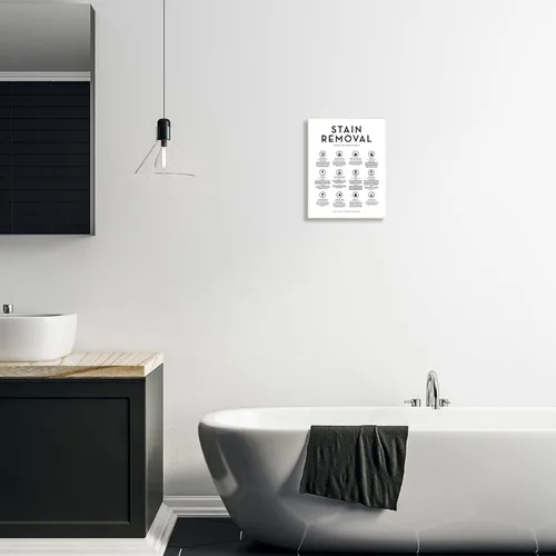 Miniatura 3 de Stupell Industries Guía de eliminación de manchas de lavandería Tabla de símbolos útiles, placa de pared, 10 x 15 pulgadas, fácil de colgar y Guía