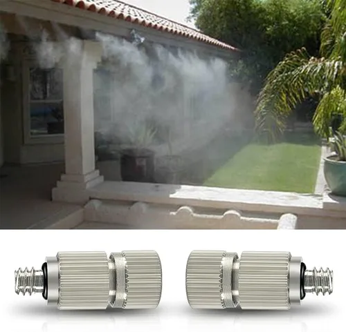 Miniatura 6 de Cabezal de pulverización antigoteo para exteriores de alta presión, boquilla de sistema de nebulización de enfriamiento al aire libre, boquillas