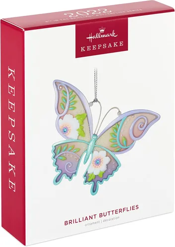 Miniatura 3 de Hallmark Keepsake Adorno de Navidad, plástico, 2022, mariposas brillantes