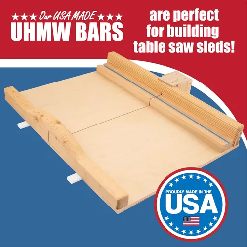 Miniatura 4 de Barra fresada de precisión UHMW 3/4" X 3/8" X 36" para plantillas, accesorios o ranuras de inglete