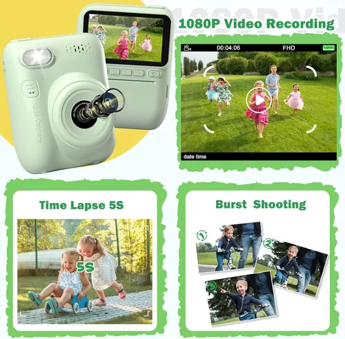 Miniatura 4 de Cámara para Niños Impresión Instantánea Regalos de Cumpleaños y Graduación para Niños de 3, 4, 5, 6, 7, 8, 9 años Cámara Digital Portátil