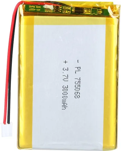 Miniatura 19 de Batería recargable Lipo de polímero de litio de 3.7V 3000mAh 605080 con conector PH2.0.000 in JST para altavoz y dispositivo inalámbrico