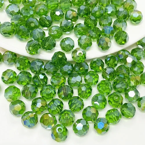 Miniatura 14 de 400 cuentas redondas de cristal de 0.157 pulgadas (0.157 in), espaciador facetado, cuentas de color AB para hacer joyas, manualidades, collares