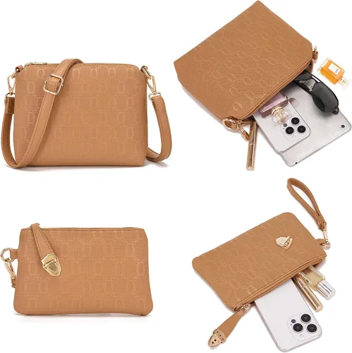 Miniatura 91 de Bolsos de mano de moda para mujer, bolsa de hombro, asa superior, bolsa de mano, juego de 4 piezas
