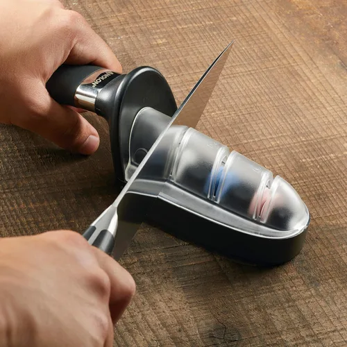 Miniatura 2 de Anolon 47998 AlwaysSharp - Afilador universal de cuchillos de cocina para cuchillos de hoja recta, 9 pulgadas, color negro