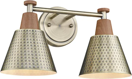 Miniatura 8 de FEMILA Apliques de Pared de 1 Luz Vintage, Apliques de Pared Industriales de Latón Antiguo, Juego de Luces de Cambiador de Baño Individual, Lámpara