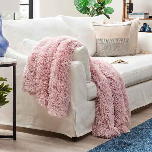 Miniatura 6 de Chanasya - Manta de pelo largo sintético - Manta de felpa ligera y esponjosa de forro polar de microfibra - para sofá, cama, silla