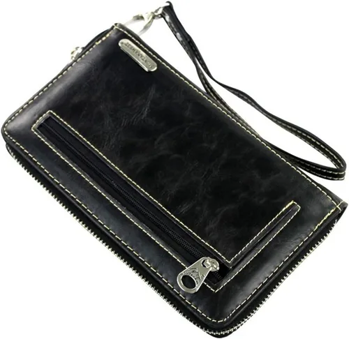 Miniatura 2 de Montana West Cartera de muñeca para mujer, 2 en 1, de piel auténtica, con cierre de cremallera