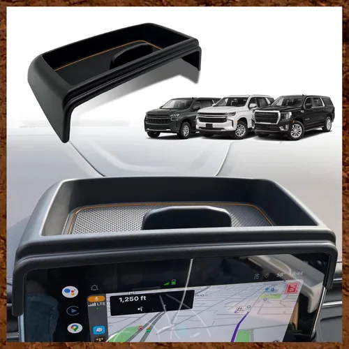 Miniatura 8 de Muslogy Caja de Almacenamiento para Tablero Compatible con GMC Yukon Chevy Tahoe Suburban 2021 2022 2023 2024 Accesorios Inserto Detrás de Pantalla