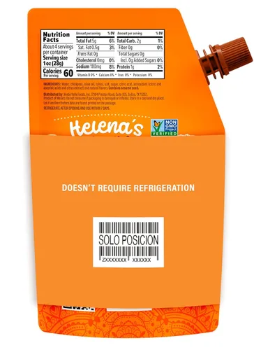 Miniatura 4 de Helena Hummus (pack de 3), estable en estante, sin conservantes añadidos, 2 hummus natural clásico de 4.23 oz y 1 hummus de pimiento rojo asado