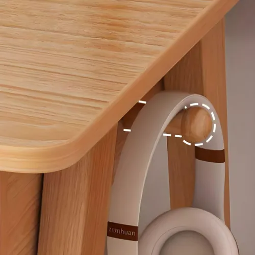 Miniatura 4 de Escritorio escandinavo de estudio de oficina, escritorio contemporáneo para computadora, escritorio de trabajo con base de madera de nogal, nogal