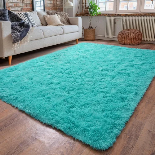 Miniatura 141 de Dssimo - Alfombra superesponjosa para la habitación, alfombra de área moderna, pequeña, suave y acogedora de felpa para niños, niñas y adolescentes