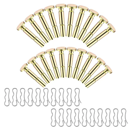 Huthbrother Juego de 20 pasadores de corte 738-04124A + 20 pasadores de chaveta 714-04040, compatibles con MTD Craftsman Cub Cadet Troy Bilt