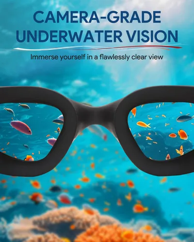 Miniatura 8 de Swim Goggles, Polarized Adult Swimming Goggles Bungee Strap No Hair Pulling Anti-fog Pool Goggles for Men Women