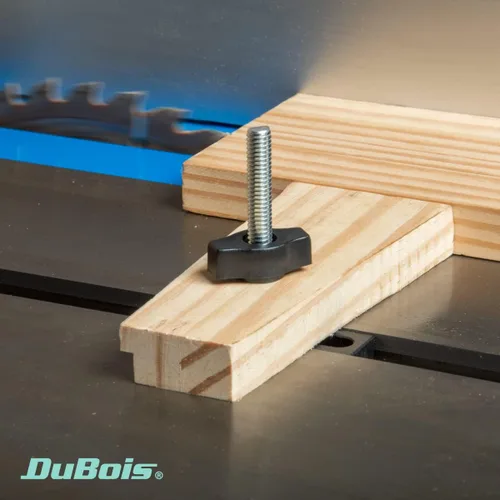 Miniatura 5 de DuBois Paquete de 10 perillas de ala de 1/4 de pulgada y 20 pomos de sujeción roscados para pista en T y accesorios de sierra de mesa, tablero
