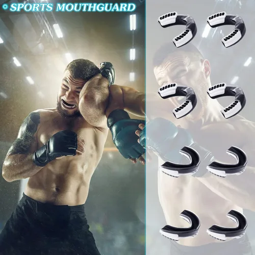 Miniatura 5 de 8 protectores bucales de fútbol juvenil con correa, protector bucal deportivo suave para fútbol, baloncesto, hockey, boquilla deportiva para niños