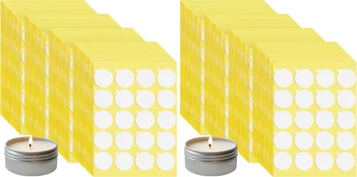 Miniatura 19 de Kit de 240 piezas de fabricación de velas, calcomanías de mecha de vela, suministros para hacer velas, calcomanías de doble cara con la pequeña