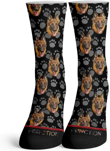 Miniatura 2 de Función - Calcetines de moda con diseño de cabeza de perro pastor alemán