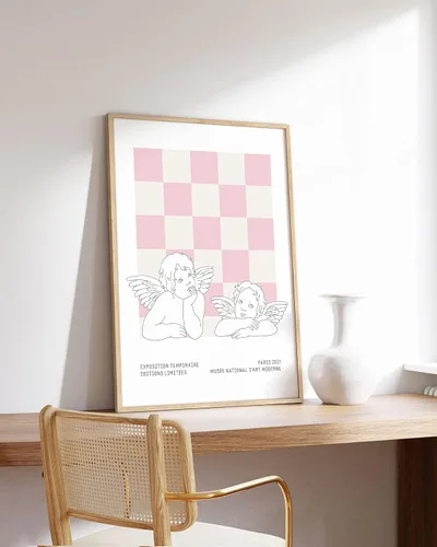 Miniatura 5 de HAUS AND HUES Arte de pared rosa, carteles pastel daneses, decoración estética de habitación, pósteres geniales para pared