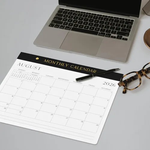 Miniatura 8 de Calendario de escritorio estético 2026-2027, desde enero de 2026 hasta julio de 2027, calendario minimalista de escritorio de oficina o pared
