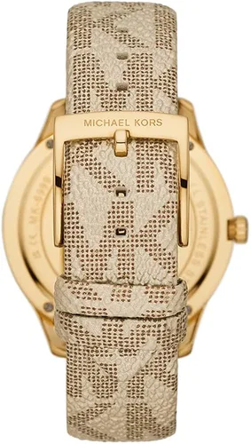 Miniatura 3 de Michael Kors Runway - Reloj de PVC dorado de tres manos para mujer modelo MK6999 Oro Reloj de cuarzo