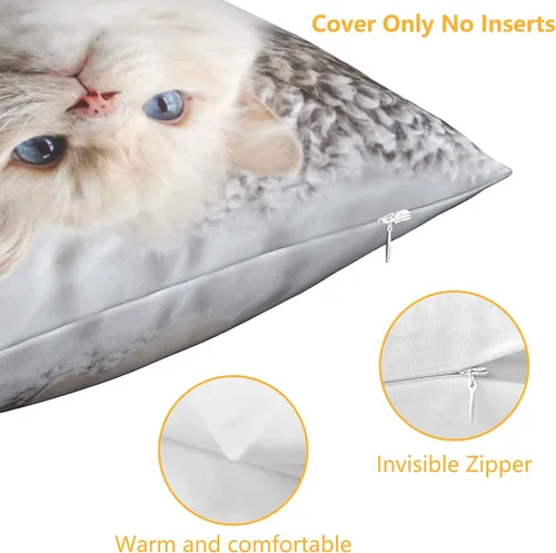 Miniatura 4 de Funda de almohada personalizada, diseño de fotos o texto, fundas de cojín impresas de dos lados, almohada personalizada para fotos de mascotas