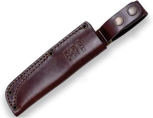 Miniatura 3 de Joker Cuchillo de caza CN112 BS9 Campero, hoja 4.13 pulgadas acero de SANDVIK 14C28N, con funda de cuero marrón, herramienta para pesca, caza