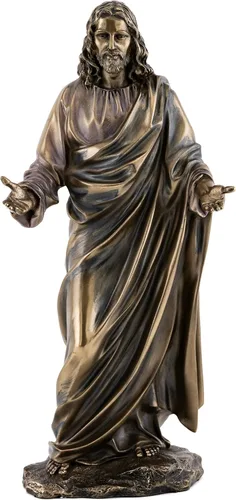Top Collection Estatua de Jesús – Escultura del hijo de Dios en bronce fundido en frío de primera calidad, figura coleccionable de El Señor de todos