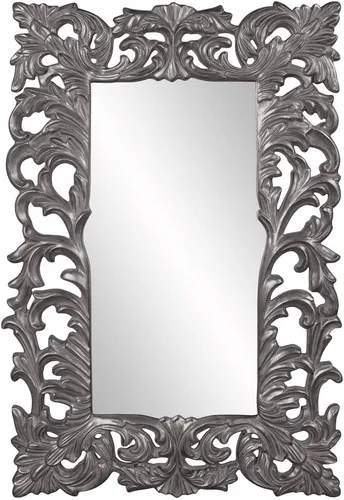 Miniatura 22 de Howard Elliott Chateau Rectangular Hanging Wall Mirror, Scroll Work Frame, Black, 31.5 x 42 Inch