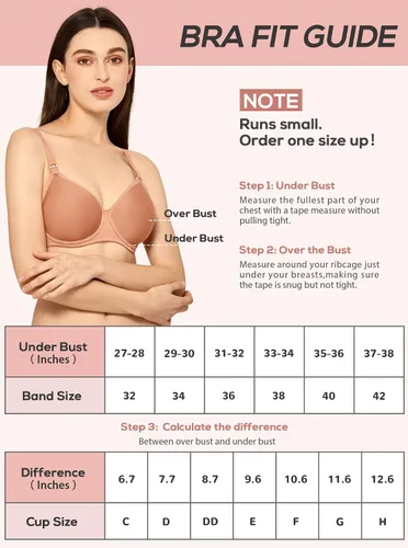 Miniatura 5 de Gratlin Women's Underwire Nursing Bra Support Lightly Padded Breastfeeding Maternity Push Up Bras