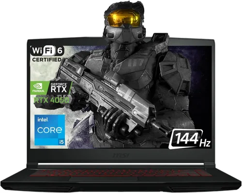 msi Portátil para juegos GF63 delgado, pantalla FHD de 15.6 pulgadas, 144 Hz, Intel Core i5-12450H de 12ª generación, NVIDIA GeForce RTX 4050, 16 GB