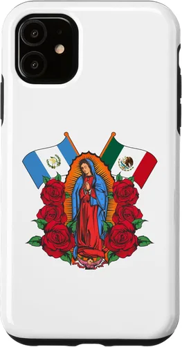 Miniatura 8 de Funda para iPhone 13 Pro Max Virgen de Guadalupe con bandera de Guatemala y México