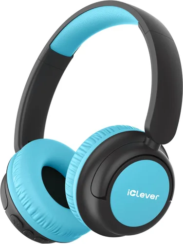 Miniatura 14 de iClever BTH22 - Auriculares Bluetooth para niños, tiempo de reproducción de 60 horas, carga rápida USB C, Bluetooth 5.4, cable AUX, volumen seguro