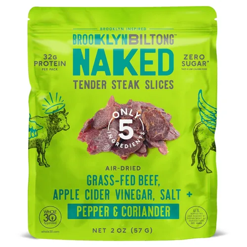 Miniatura 21 de Brooklyn Biltong Regalo de carne seca de res para hombres (Paquete de caja de regalo Biltong de 7) – Carne de res saludable alimentada con pasto