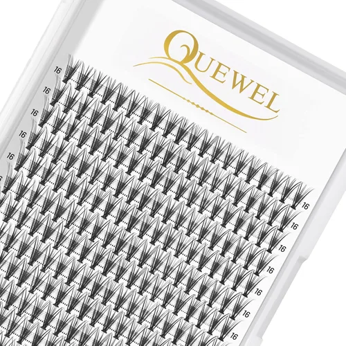 Miniatura 12 de QUEWEL Kit de extensión de pestañas DIY, racimos de pestañas 3D con 280 piezas, racimos de pestañas mixtas de 10-16 mm (30+40+50D), pinzas