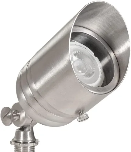 VOLT Pack de 20 focos LED Fat Boy de acero inoxidable de 12 V para iluminación de paisaje de bajo voltaje para patio, césped, jardín, árboles y casa