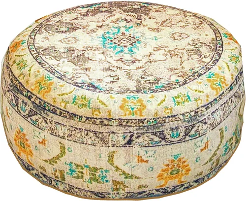 Miniatura 15 de Funda de almohada marroquí para suelo, color azul, redondo, estilo bohemio, decoración de habitación, zona de estar marroquí, puf otomano perfecto