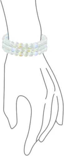 Miniatura 40 de Bling Jewelry Juego de 3 pulseras elásticas unisex apilables con cuentas redondas de 0.315 pulgadas para mujeres, adolescentes y hombres, multihebra