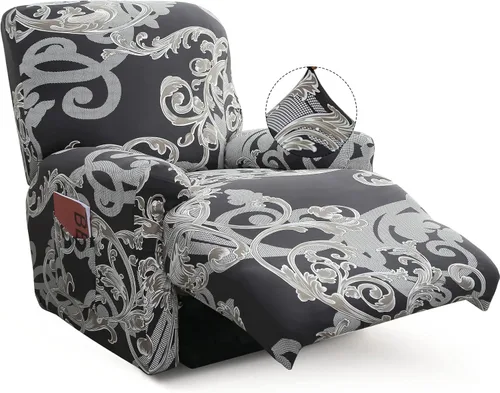 Miniatura 17 de Iauddy Funda para sillón reclinable, elástica, suave, antideslizante, para silla reclinable, 4 piezas, protector de muebles para sillón reclinable
