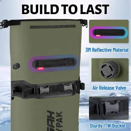 Miniatura 6 de Bolsa de lona impermeable de 40L y bolsa seca de 25L