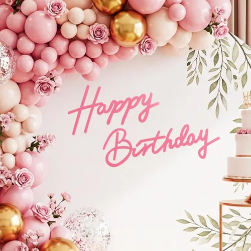 Miniatura 41 de TONIFUL Cartel de feliz cumpleaños para telón de fondo, pancarta de fieltro negro, incluye pegamento de puntos, perfecto para telón de fondo