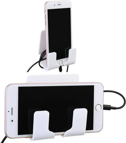 Miniatura 8 de Soporte de pared adhesivo para teléfonos inteligentes iPhone Montura para batería externa de pared (Negro)