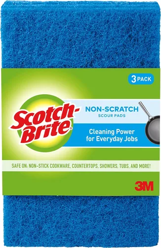 Miniatura 2 de Scotch-Brite - Estropajos antiarañazos, esponjas de limpieza para cocina y vajilla, 3 esponjas (paquete de 2)